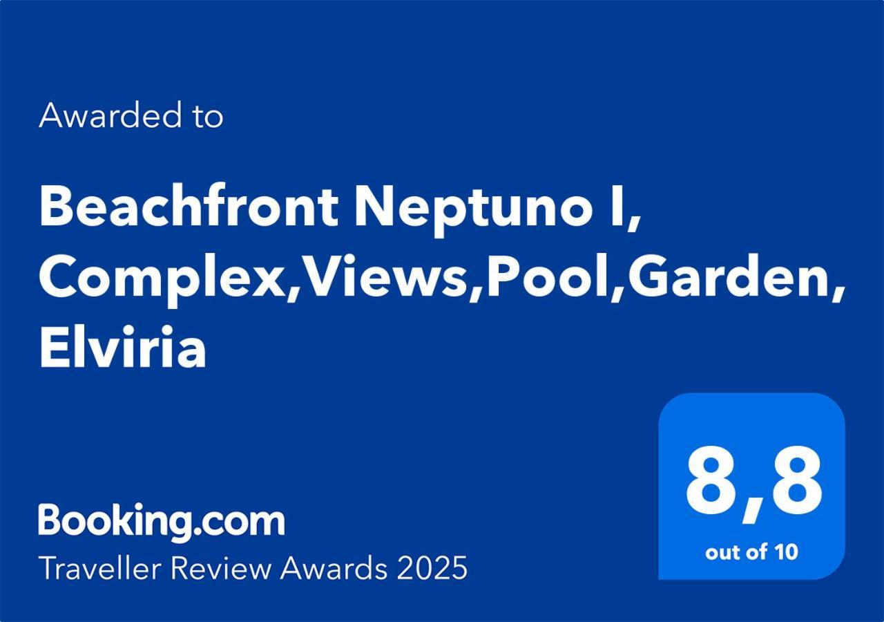 Beachfront Neptuno I, Complex,Views,Pool,Garden, Elviria Marbella Eksteriør billede